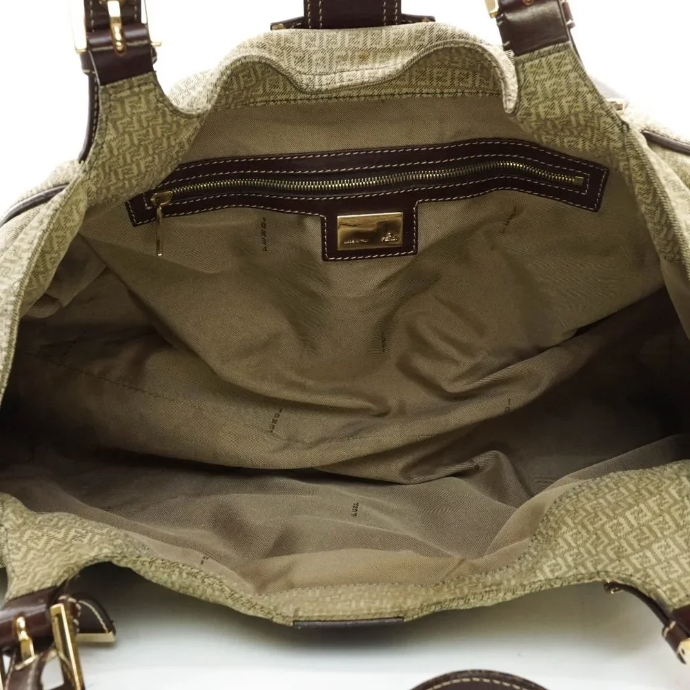 Auth Fendi Tote Bag Brown Canvas #19333F10 - Picture 7 of 11